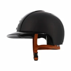 Hot KEP - Casque Cromo 2.0 textile polo polish black jugulaire beige Noir