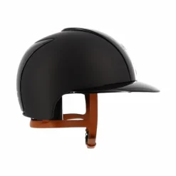 Hot KEP - Casque Cromo 2.0 textile polo polish black jugulaire beige Noir