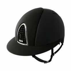 New KEP - Casque d'équitation Cromo Textile visière polo Noir