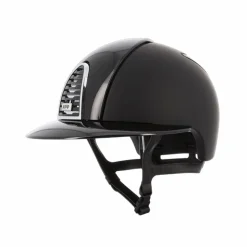KEP - Casque d'équitation Cromo 2.0 Textile/ Polish visière polo Noir Outlet