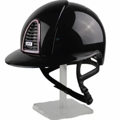 KEP - Casque d'équitation Cromo 2.0 édition limitée Shine Padova black Swarovski visière polo Noir New