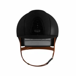 Outlet KEP - Casque d'équitation Cromo 2.0 matt jugulaire beige visière standard Noir