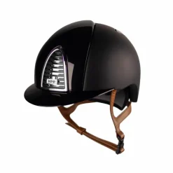 KEP - Casque d'équitation Cromo 2.0 Textile Polish visiere standard jugulaire beige Noir