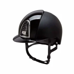 Hot KEP - Casque d'équitation Cromo 2.0 Textile/ Polish black visière standard Noir