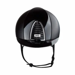 Hot KEP - Casque d'équitation Cromo 2.0 Textile/ Polish black visière standard Noir