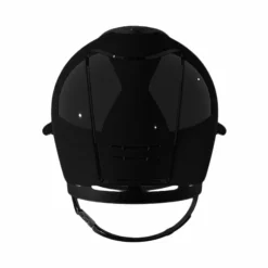 KEP - Casque d'équitation Cromo 2 polish black suédine avec brillants visière polo Noir Best