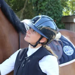 Discount KEP - Casque d'équitation Cromo Shine visière polo Marine