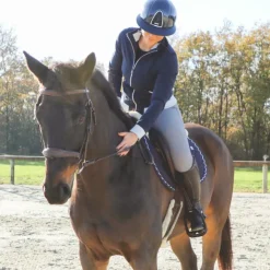 Discount KEP - Casque d'équitation Cromo Shine visière polo Marine