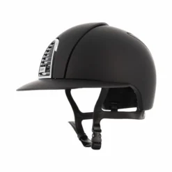 KEP - Casque d'équitation Cromo 2.0 Textile visière polo Noir