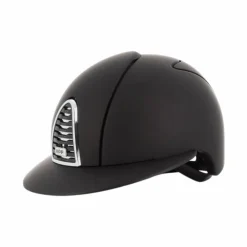 KEP - Casque d'équitation Cromo 2.0 Textile visière polo Noir
