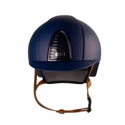 KEP - Casque équitation Cromo 2.0 blue matt visière standard jugulaire beige Marine Online