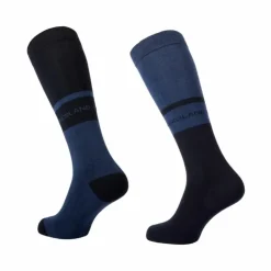 Outlet Kingsland - Chaussettes d'équitation KLMiko Coolmax (x2) blue sargasso sea Bleu