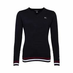 Best Kingsland - Pull manches longues col V femme Classic tricot Marine