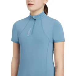 LeMieux - Baselayer manches courtes enfant Junior Young Rider Classique Ice blue Bleu Outlet