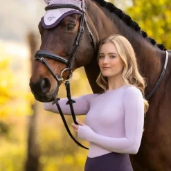 LeMieux - Baselayer manches longues femme Britney sans coutures lilac Violet Discount