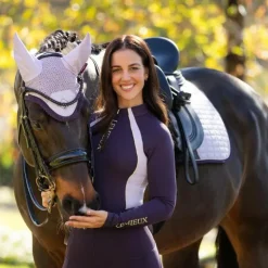 LeMieux - Baselayer manches longues mesh femme Philippa juniper Violet Outlet