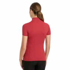 Hot LeMieux - Baselayer manches courtes femme Mia Mesh chili Rouge