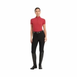 Hot LeMieux - Baselayer manches courtes femme Mia Mesh chili Rouge