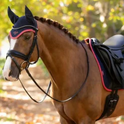 LeMieux - Bonnet pour chevaux anti-mouches Classic / cranberry Marine