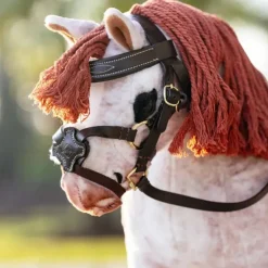 LeMieux - Bridon à muserolle croisée pour Toy Pony Grackle Marron Outlet