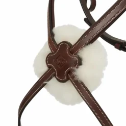 Sale LeMieux - Bridon muserolle croisée Arika havane/ argent Marron