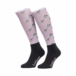 LeMieux - Chaussettes d'équitation Footsie lucky magpie Violet New