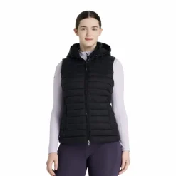 LeMieux - Doudoune sans manches à capuche femme Rose Noir Hot