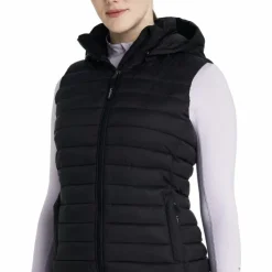 LeMieux - Doudoune sans manches à capuche femme Rose Noir Hot