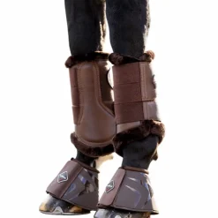 LeMieux - Guêtres fermées Fleece Lined (x2) Marron Outlet