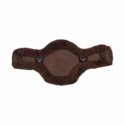 LeMieux - Housse de sangle à bavette courte Anatomic en laine mérinos+ Marron Best