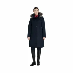 Hot LeMieux - Manteau d’équitation imperméable long femme Anya Marine