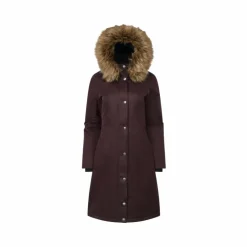 LeMieux - Manteau d’équitation imperméable long femme Anya damson Bordeaux New