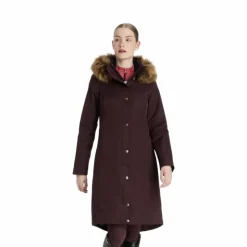 LeMieux - Manteau d’équitation imperméable long femme Anya damson Bordeaux New