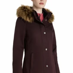 LeMieux - Manteau d’équitation imperméable long femme Anya damson Bordeaux New