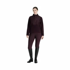LeMieux - Polaire bi-matière col zippé femme Clara damson Bordeaux Sale