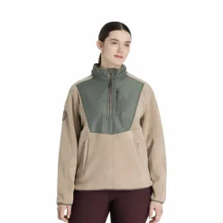 LeMieux - Polaire bi-matière col zippé femme Clara rosemary Vert Best