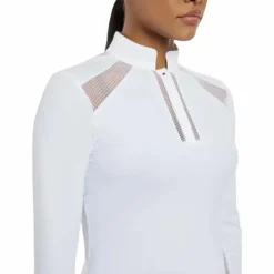 LeMieux - Polo de concours manches longues femme Camille Blanc