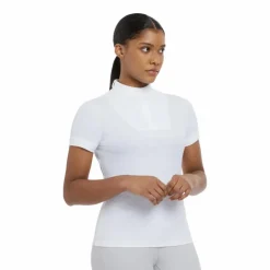LeMieux - Polo de concours manches courtes femme Sophia Blanc Outlet