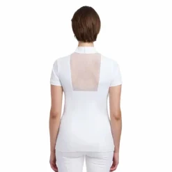 LeMieux - Polo de concours manches courtes femme Camille Blanc New