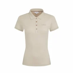 Hot LeMieux - Polo manches courtes femme Classic stone Beige