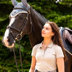 Hot LeMieux - Polo manches courtes femme Classic stone Beige