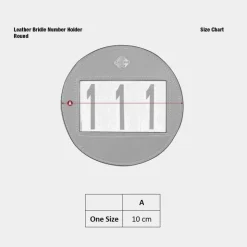 LeMieux - Porte numéro pour bridon en cuir Marron New