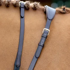 LeMieux - Rênes caoutchouc Soft / laiton Marron New