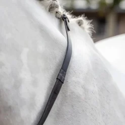 LeMieux - Rênes caoutchouc / laiton Marron