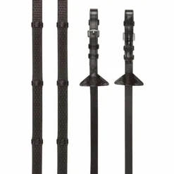 LeMieux - Rênes en caoutchouc avec arrêtoirs / argent Marron Online