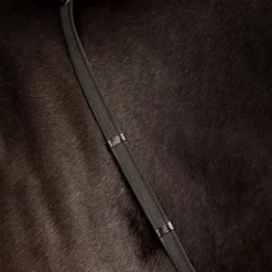 LeMieux - Rênes en caoutchouc grip Continental / laiton Marron