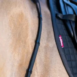 LeMieux - Rênes en caoutchouc grip Continental / argent Noir Clearance