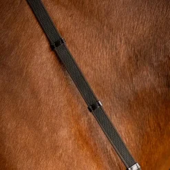 New LeMieux - Rênes en caoutchouc grip Continental havane/ argent Marron