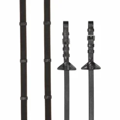 LeMieux - Rênes en caoutchouc grip Continental / argent Marron Best