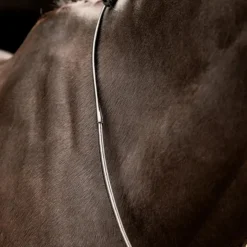 LeMieux - Rênes en caoutchouc doublées sur la moitié Rubber Half / argent Noir Best